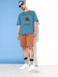 Difference of Opinion Men Pure Cotton Printed Oversized T-shirt