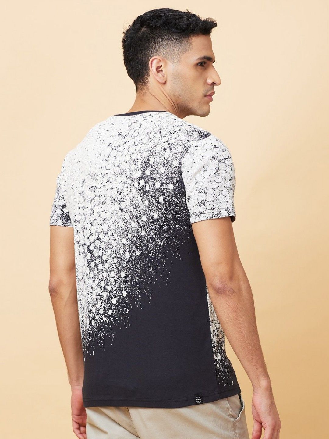 Being Human Men Raw Edge Slim Fit Pure Cotton T-shirt