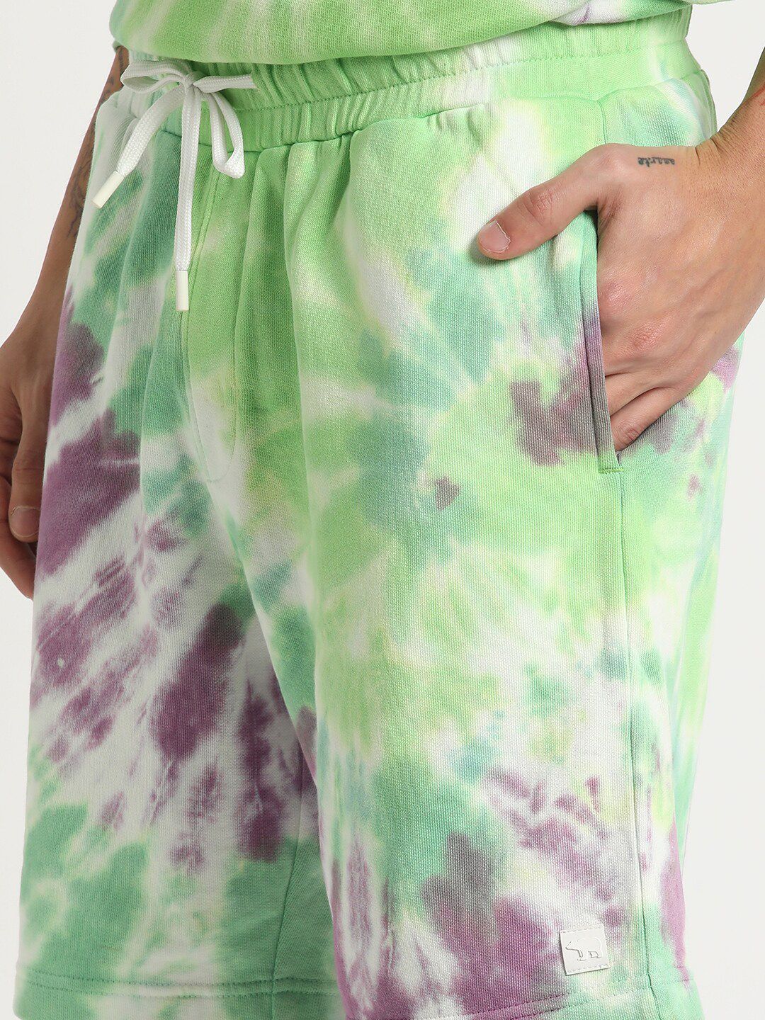 THE BEAR HOUSE Men Tie and Dye Pure Cotton Shorts