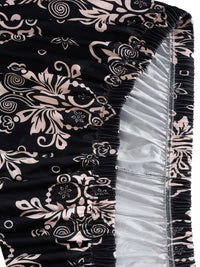 Cortina Black Ethnic Printed Three Seater Sofa Cover