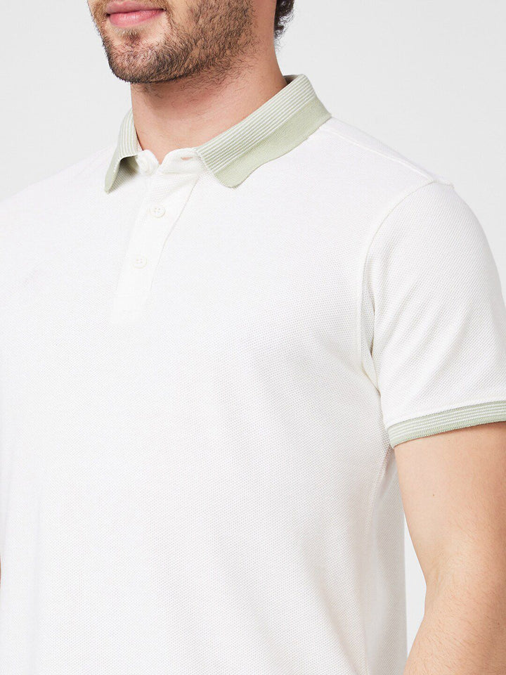 SPYKAR Polo Collar Short Sleeves Slim Fit T-shirt