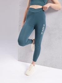 HRX by Hrithik Roshan Women Brand Logo Print Mid-Rise Cropped Running Tights