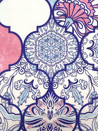 Bombay Dyeing Celebrating India Blue Print 300TC Cotton King Bedsheet & 4 Pillow Cover