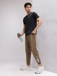 HRX by Hrithik Roshan Men Printed Detail Contrast Piping Training Joggers