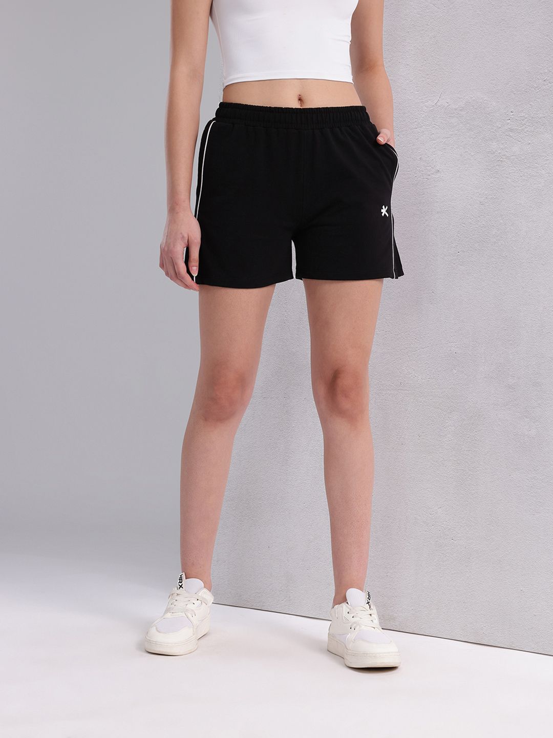 HRX by Hrithik Roshan Women Paneled Detail Lifestyle Shorts
