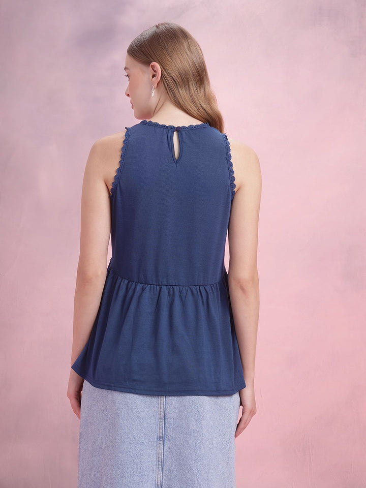 DressBerry Lace Inserts Detail A-Line Top