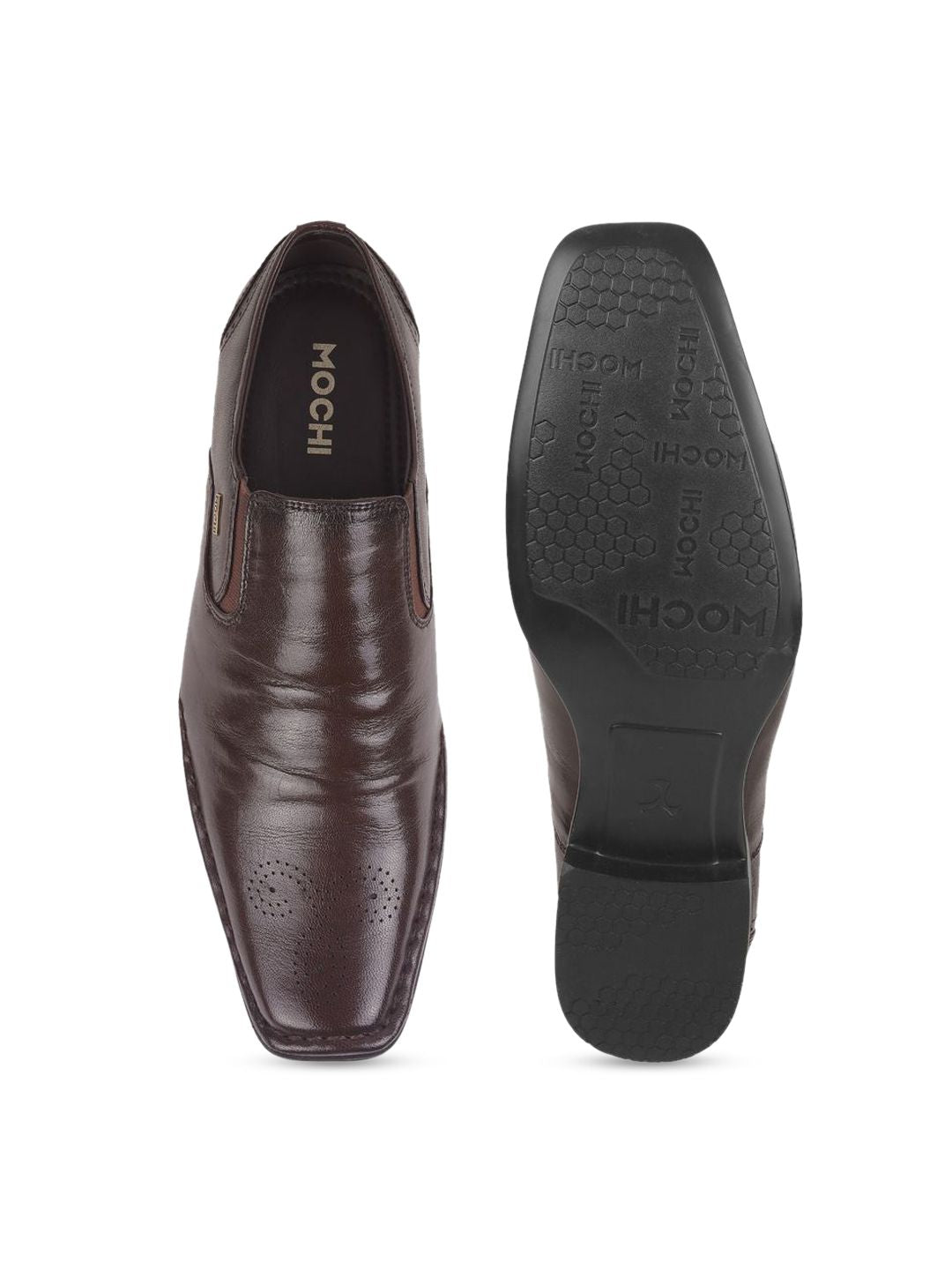 Mochi Men Leather Formal Slip-On Shoes