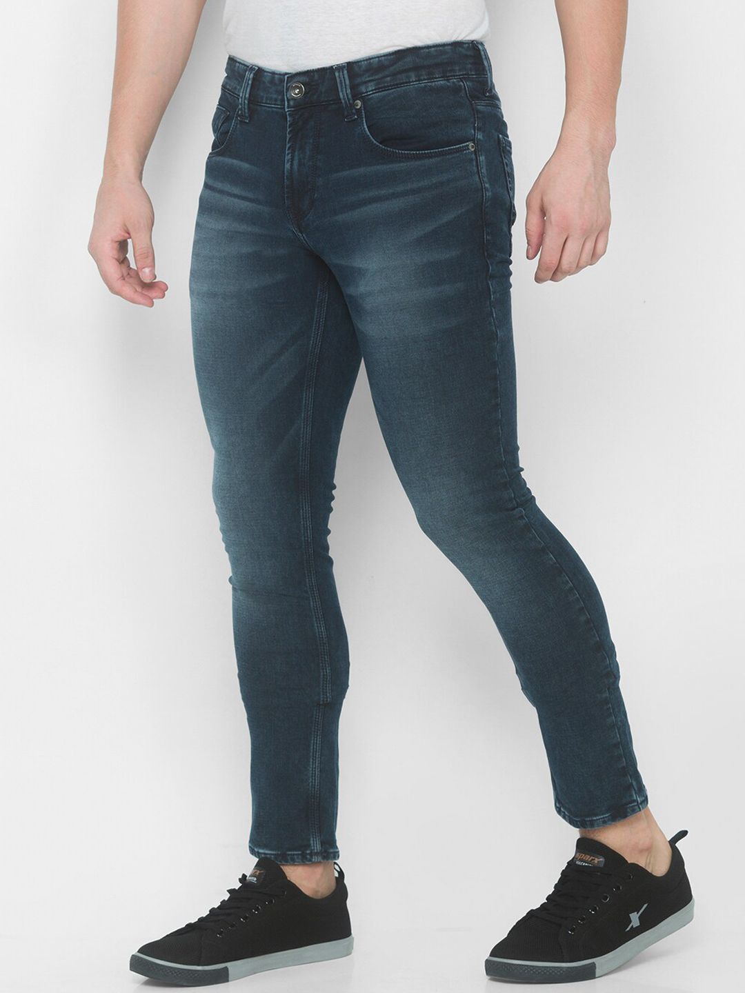 SPYKAR Men Blue Skinny Fit Low-Rise Light Fade Jeans