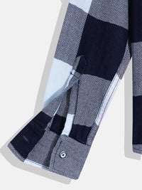 Monte Carlo Boys Twill Checked Smart Fit Shirt