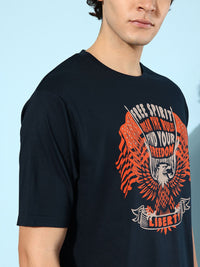 Difference of Opinion Men Printed Pure Cotton Oversize T-shirt