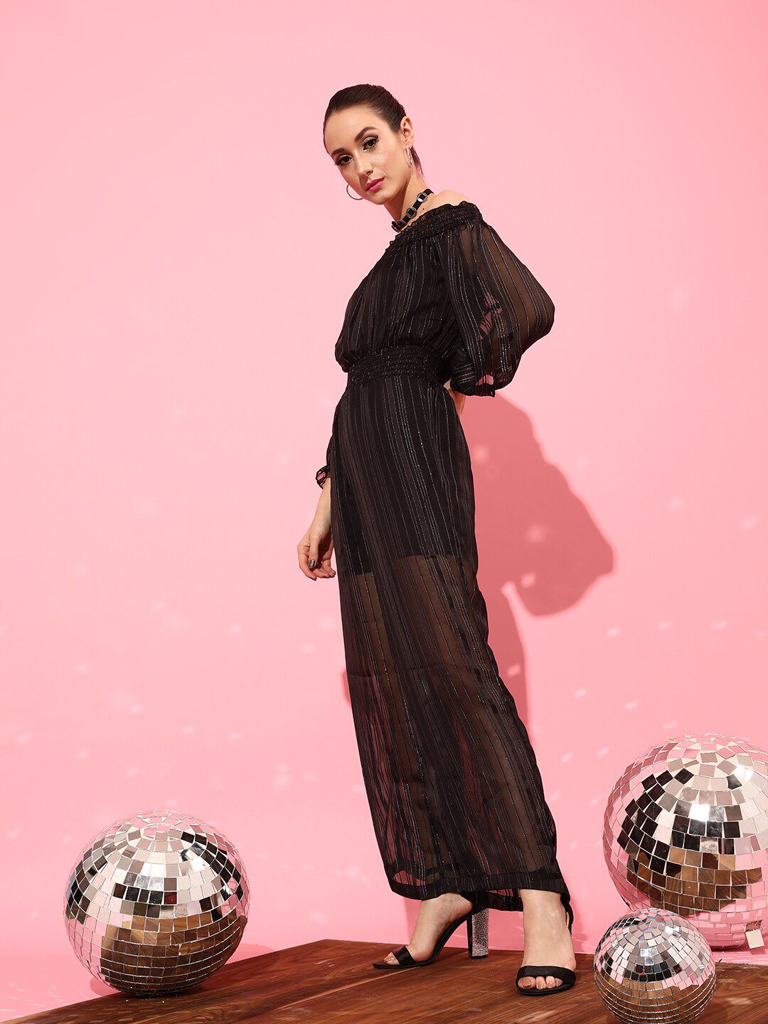 STREET 9 Women Elegant Black Printed Jumpsuit