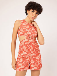 DressBerry Modern Mesh Cool Cut-Out Playsuit