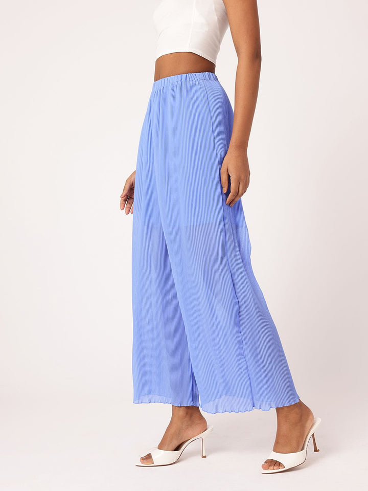 DressBerry Women Charming Accordion Flow Wide Leg Trousers