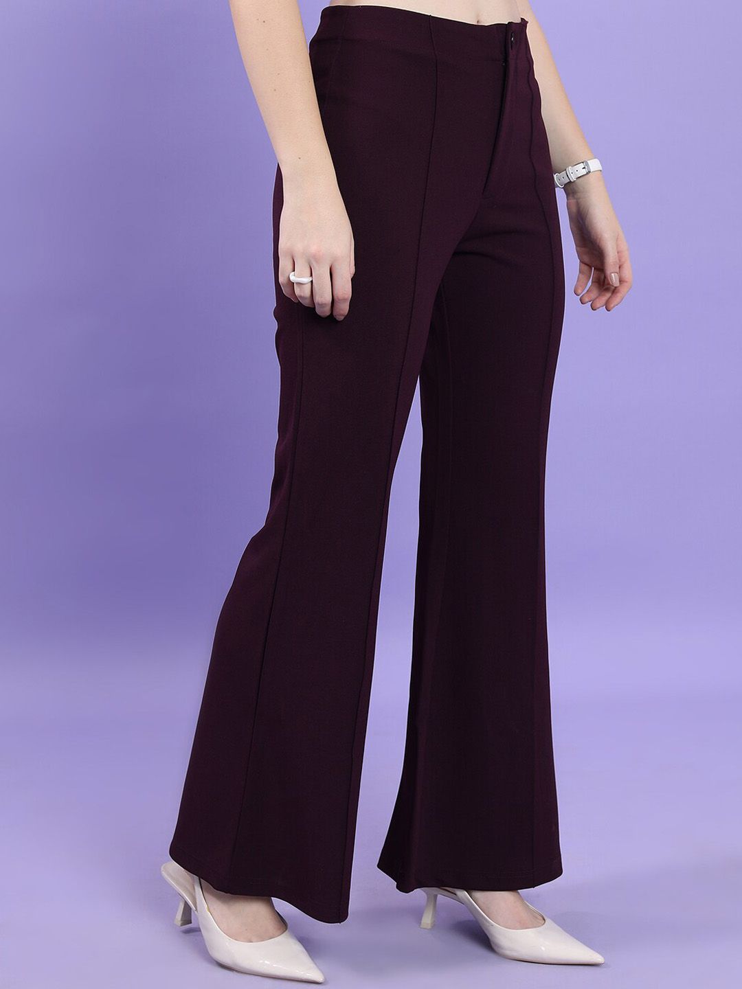 CHIC BY TOKYO TALKIES Women Flared High Rise Bootcut Trouser