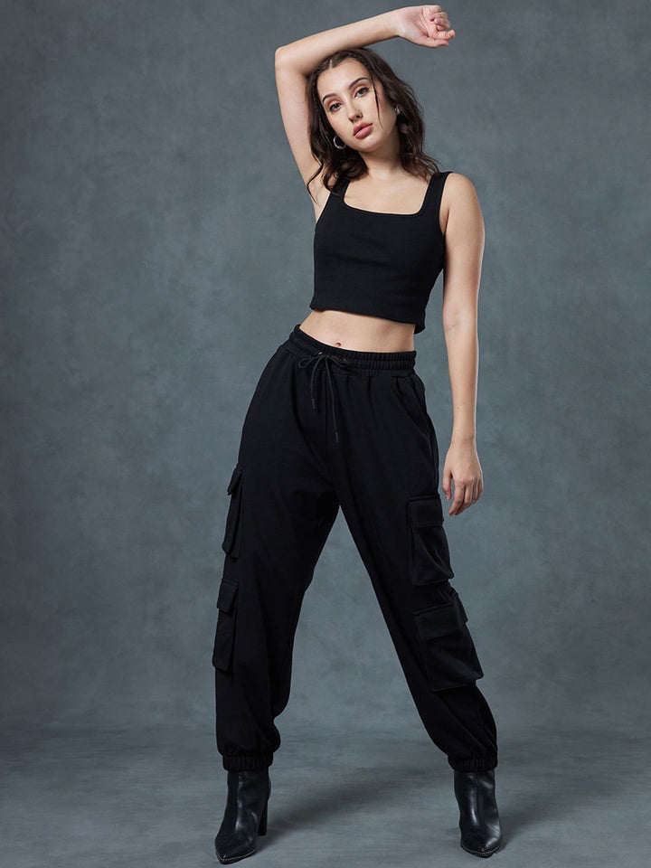 Bewakoof Square Neck Crop Top & Joggers