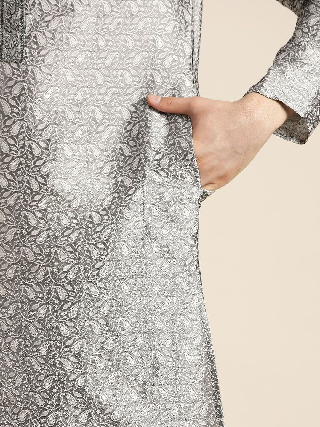SOJANYA Paisley Silk Cotton Kurta