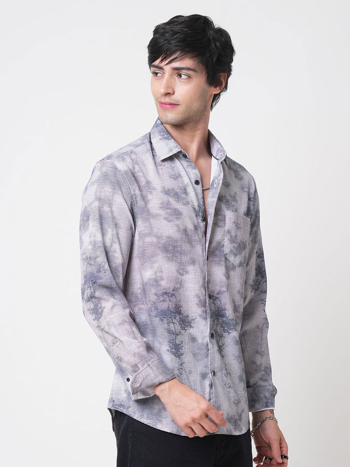 VASTRADO Men Classic Slim Fit Opaque Printed Casual Shirt