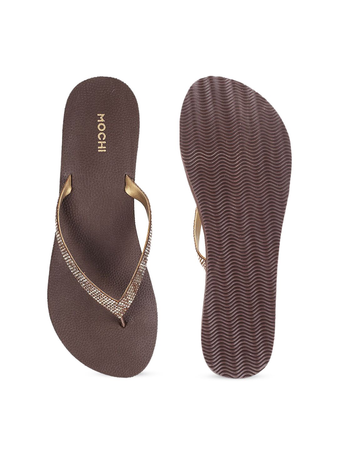 Mochi Embellished Open Toe Wedges