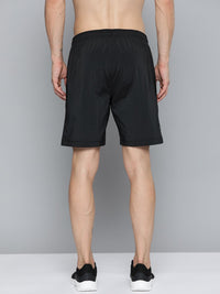 HRX By Hrithik Roshan Training Men Jet Black Rapid-Dry Brand Carrier Shorts