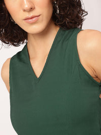 DressBerry Textured Open Back Crop Top