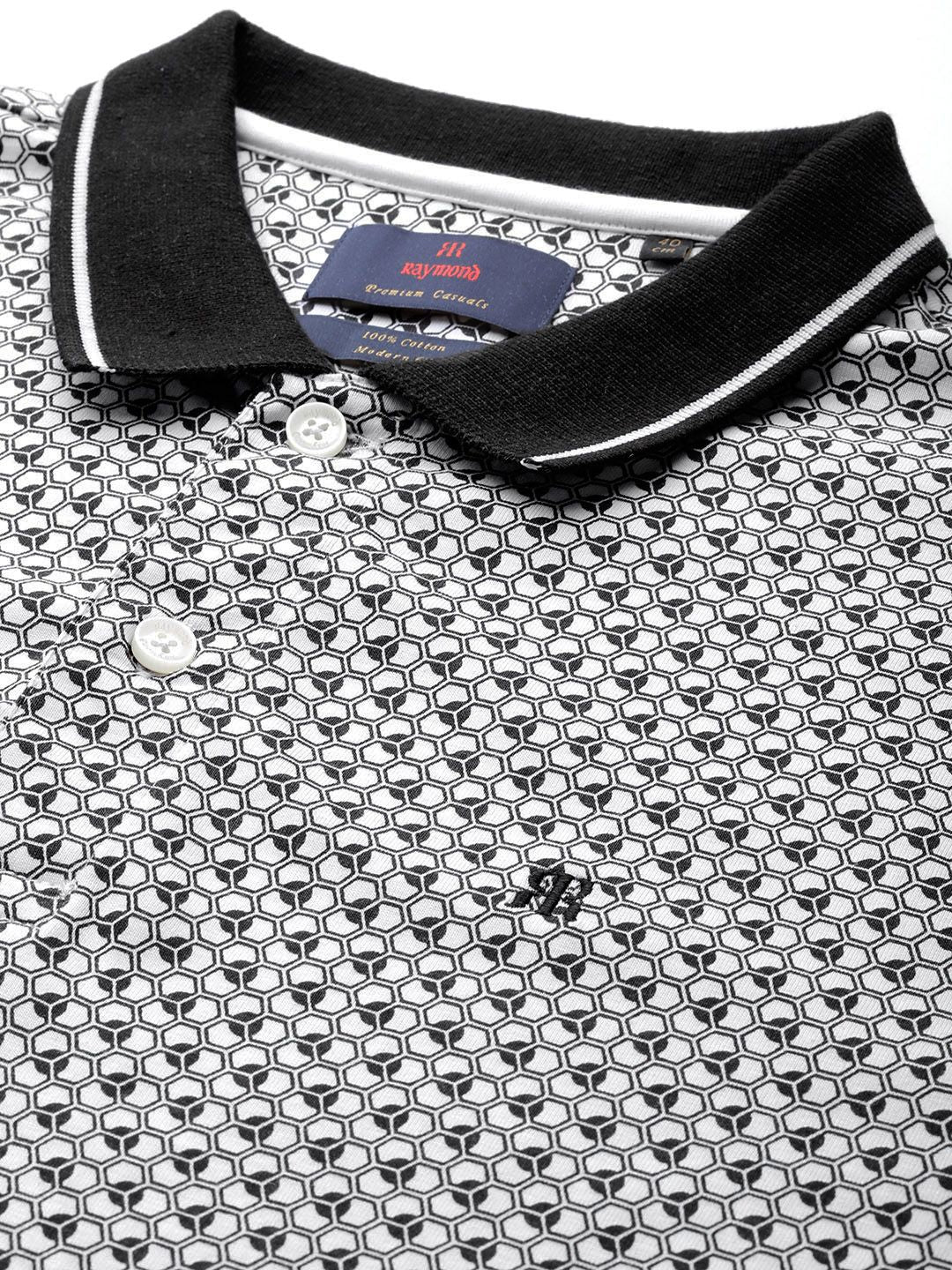 Raymond Printed Polo Collar Pure Cotton T-shirt