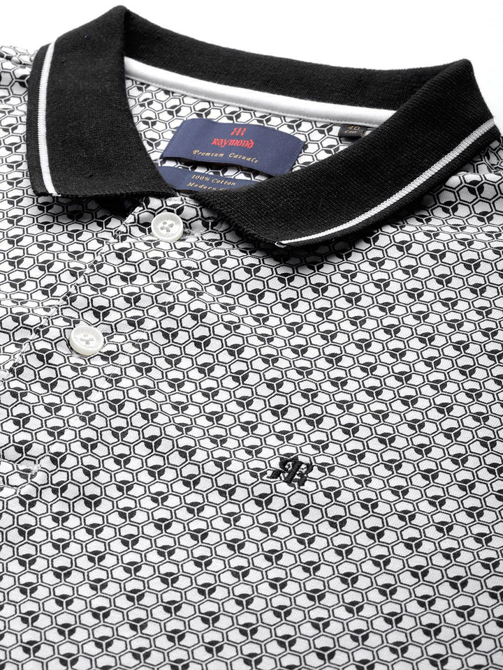 Raymond Printed Polo Collar Pure Cotton T-shirt