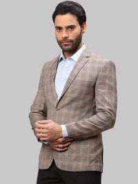 Park Avenue Men Checked Single Breasted Super Slim-Fit Blazers