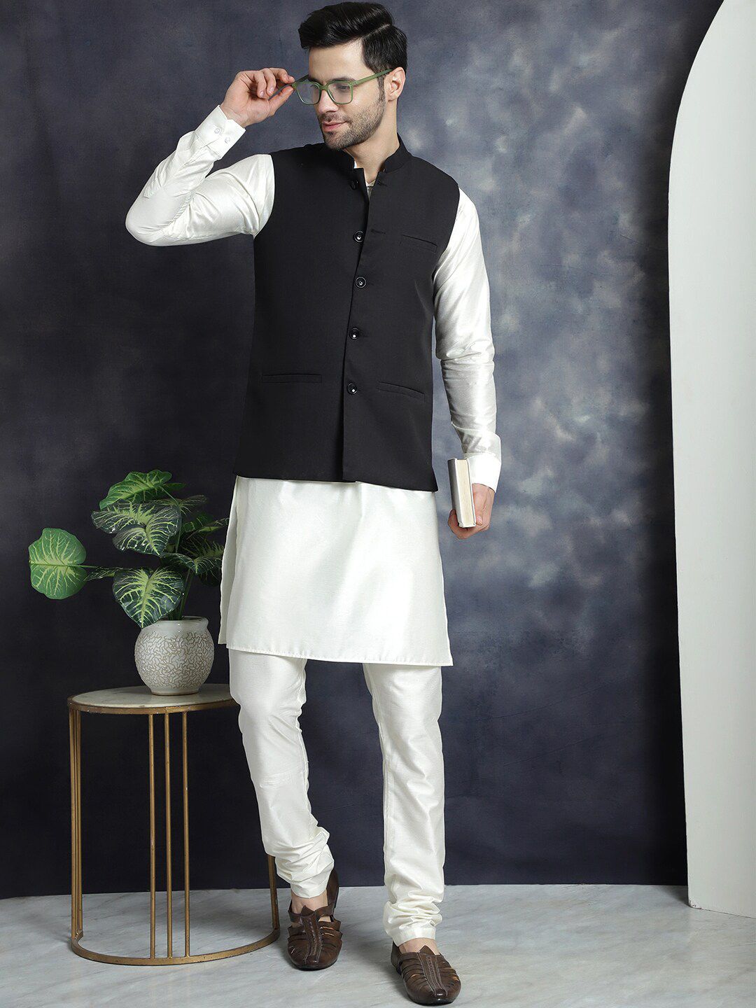 Jompers Mandarin Collar Nehru Jacket