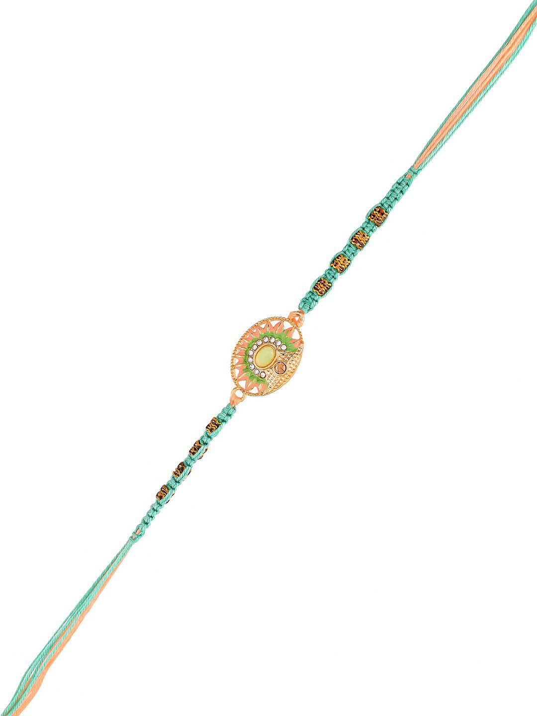 Voylla Men's Traditional Design Beaded Thread Rakhi For Brother