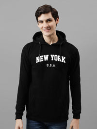 ADRO Men Printed Hooded Sweatshirt