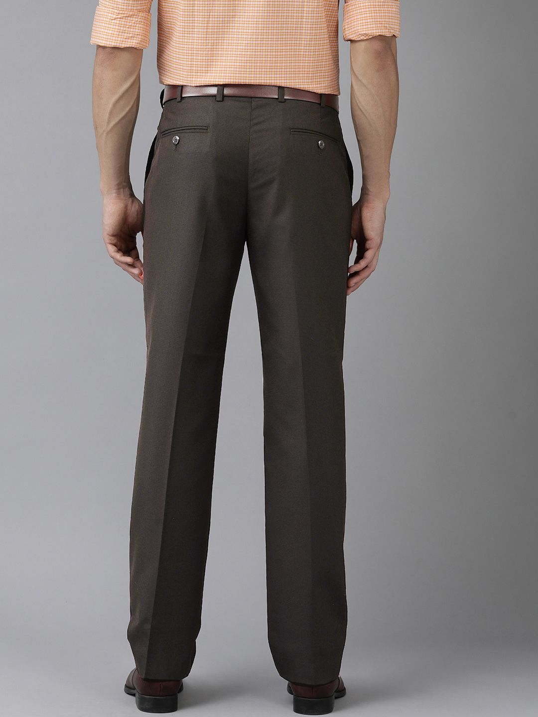 Park Avenue Men Textured Smart Fit Mid-Rise Formal Trousers