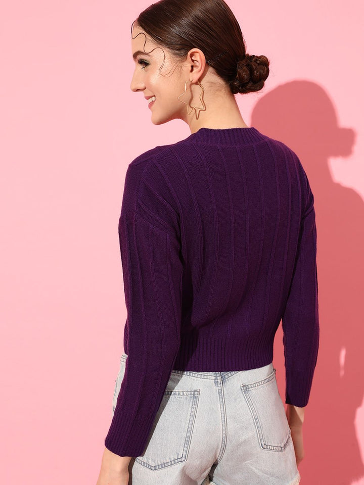 STREET 9 Women Party Acrylic Crop Sweater