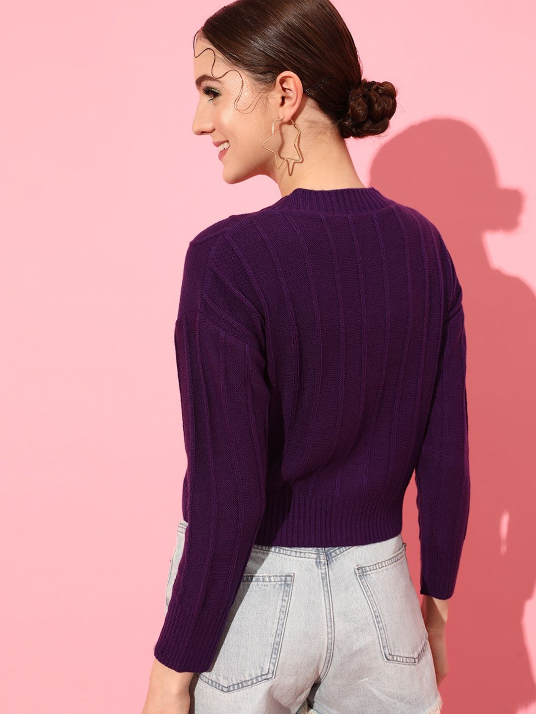STREET 9 Women Party Acrylic Crop Sweater