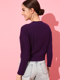 STREET 9 Women Party Acrylic Crop Sweater