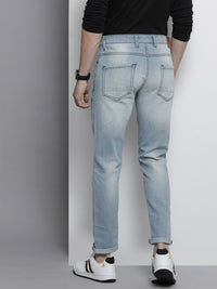 The Indian Garage Co Men Blue Slim Fit Light Fade Stretchable Jeans