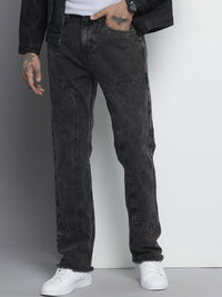 The Indian Garage Co Men Pure Cotton Vintage Straight Fit Light Fade Jeans
