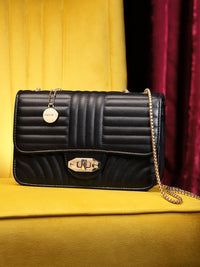 DressBerry Quilted Structured Shoulder Bag