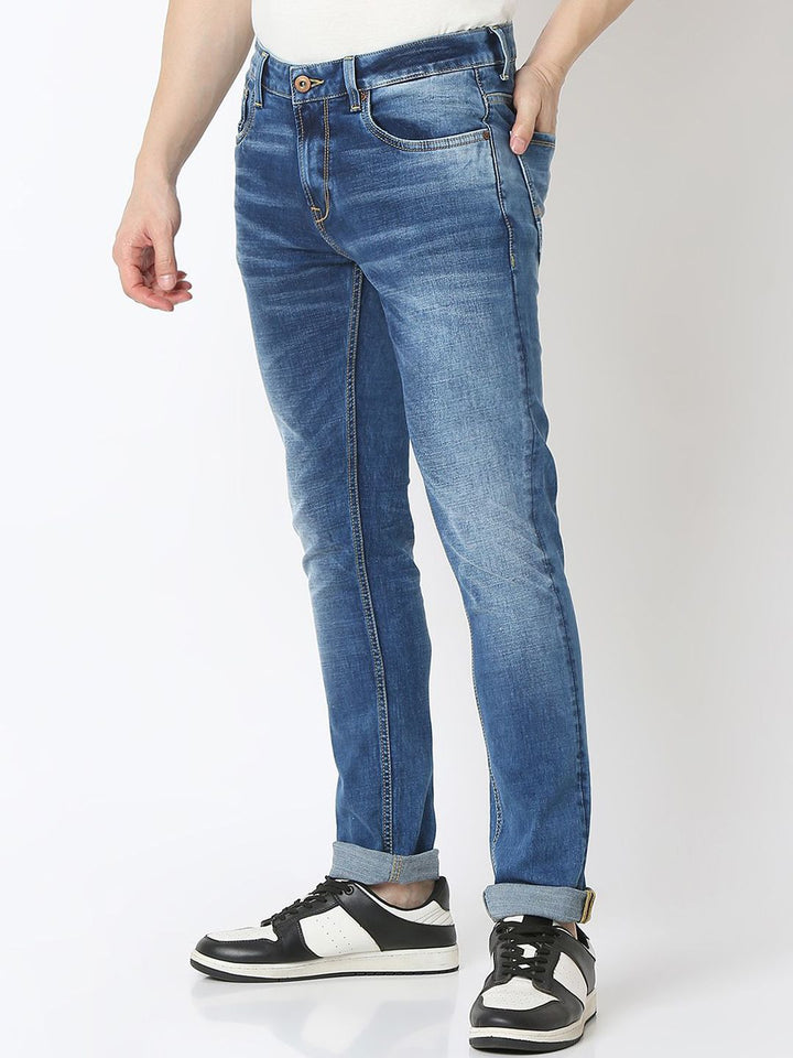 SPYKAR Men Slim Fit Low-Rise Light Fade Jeans