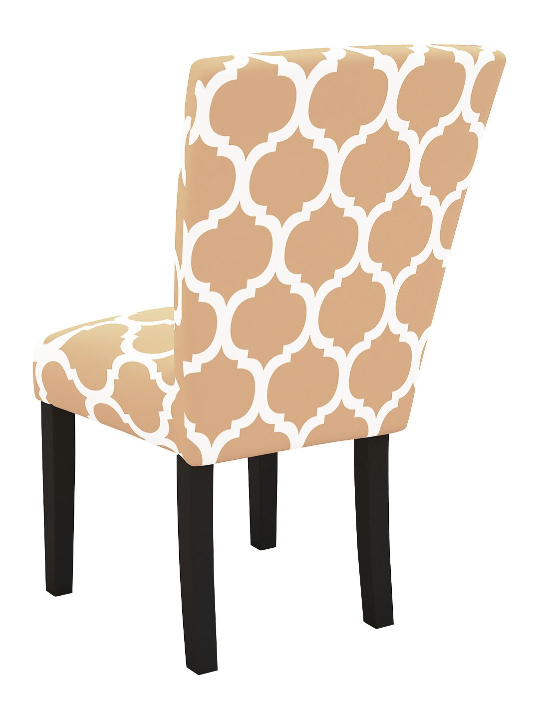 Story@home Beige Motif Printed Chair Cover