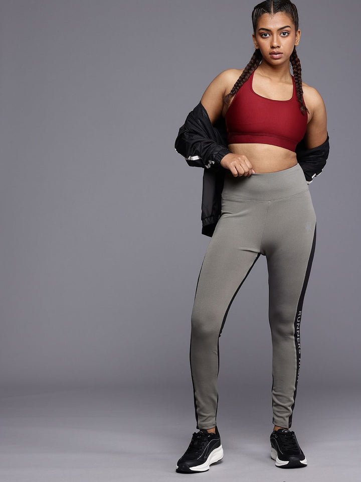 HRX by Hrithik Roshan Women Run On Cloudstrail Colorblocked Rapid Dry Running Tights
