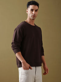 DILLINGER Men Oversized Ultra Soft Drapey Cotton Long Sleeve Crew Neck T-Shirt