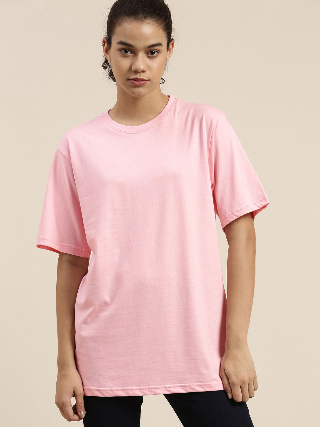 Dillinger Wanita Pink T-shirt Tulen Tulen Besar