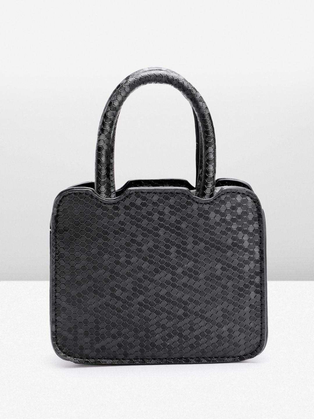 DressBerry Textured Structured Handheld Bag