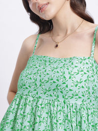 DressBerry Bloom & Beyond Smocked Back Floral Print Mini Balloon Dress