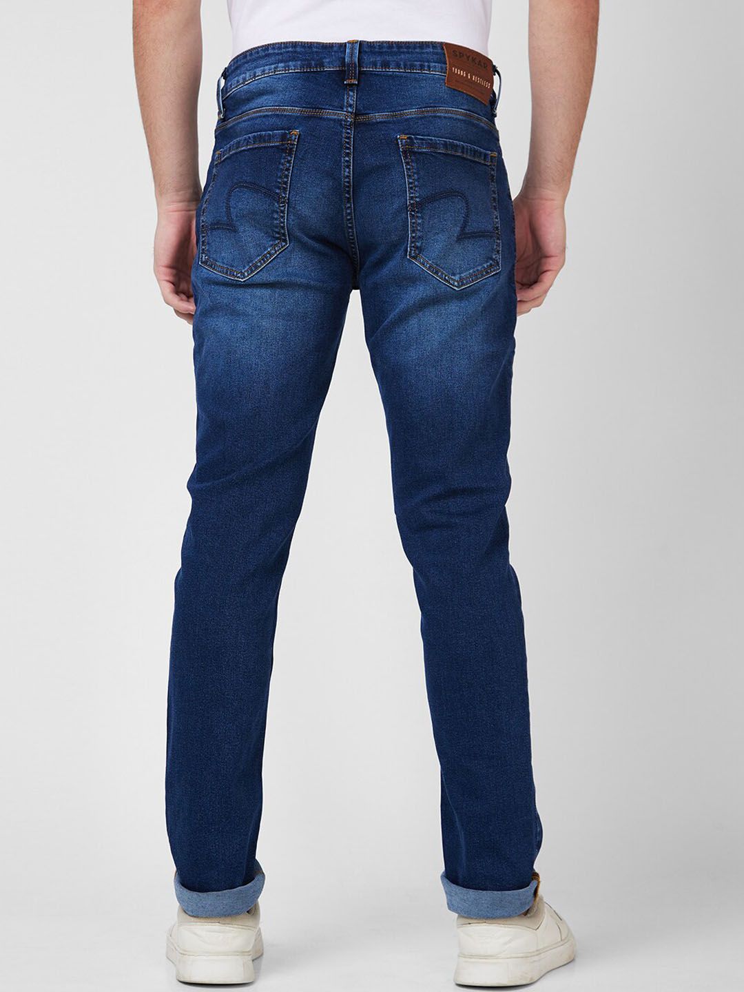 SPYKAR Men Slim Fit Low-Rise Light Fade Cotton Jeans