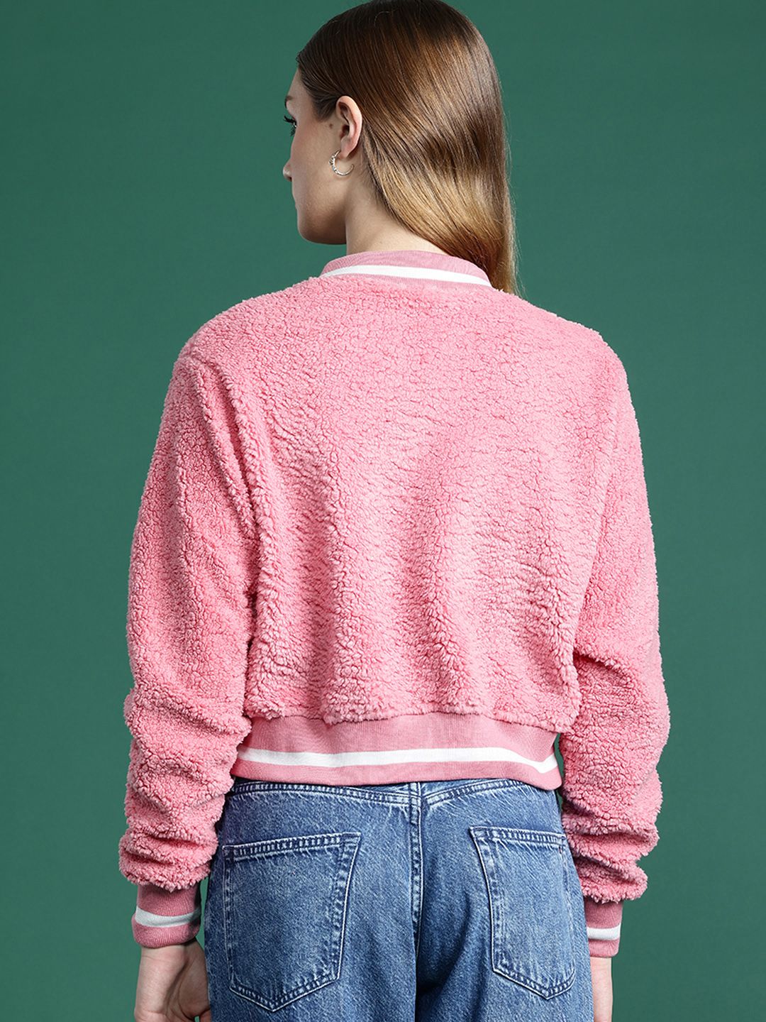 DressBerry Fleece Bomber Jacket