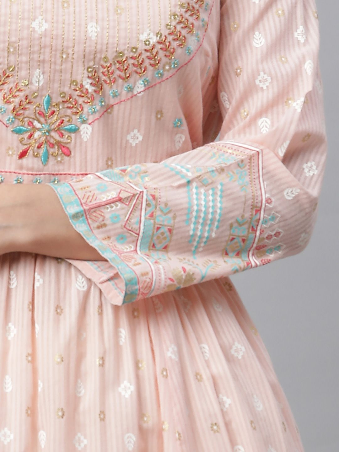 AURELIA Peach-Coloured Formal Maxi Dress