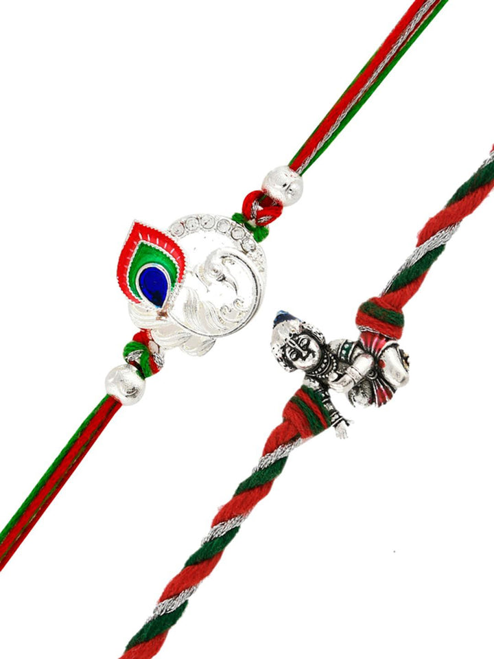 Voylla Lord Krishna Peacock Feather Thread Rakhi
