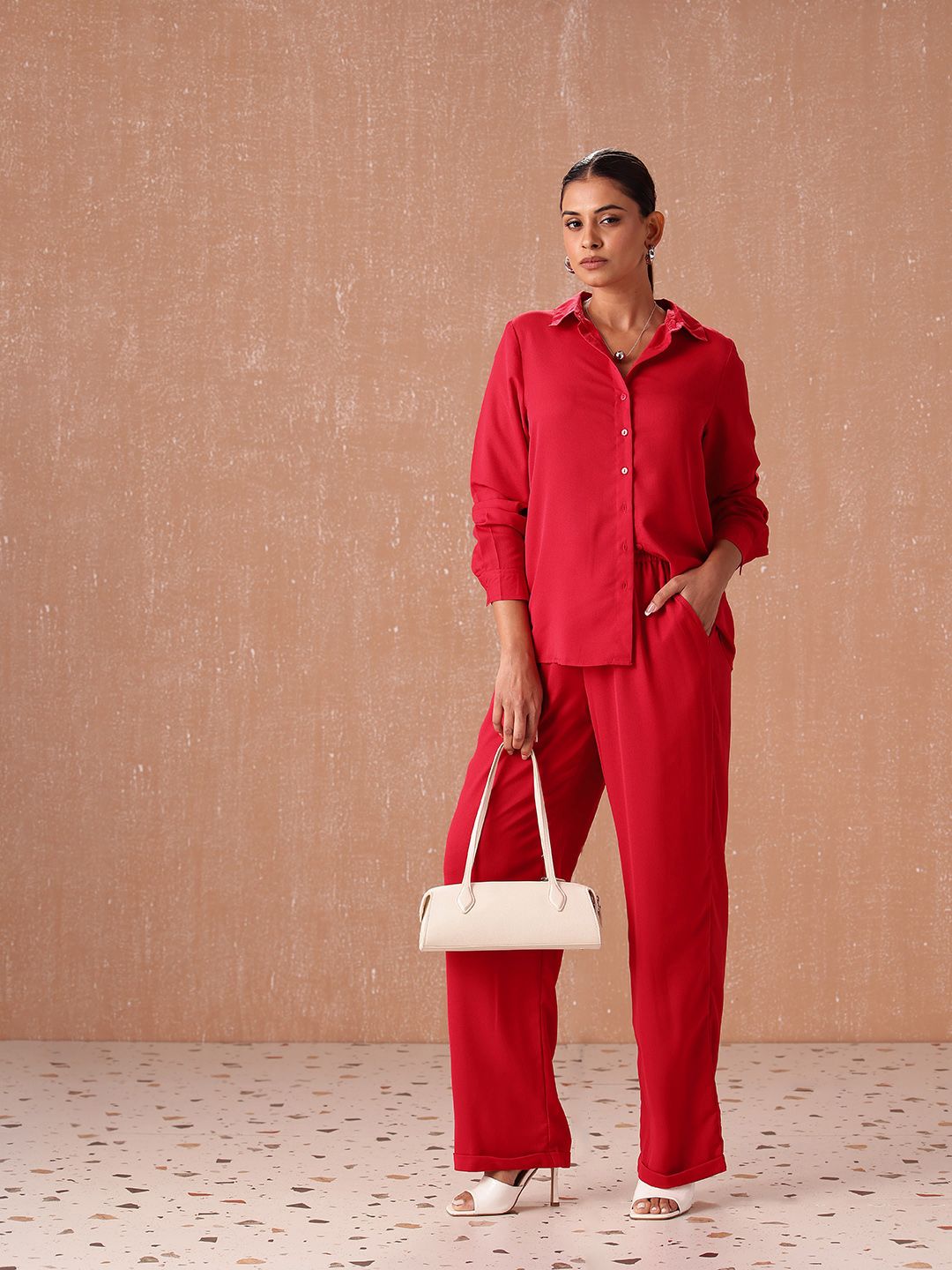 all about you all about you Solid Shirt with Trousers