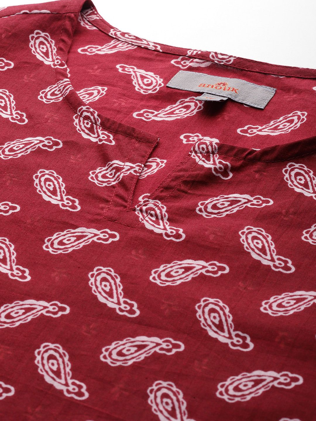 Anouk Ethnic Motifs Print Pure Cotton Kurta